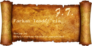 Farkas Teodózia névjegykártya